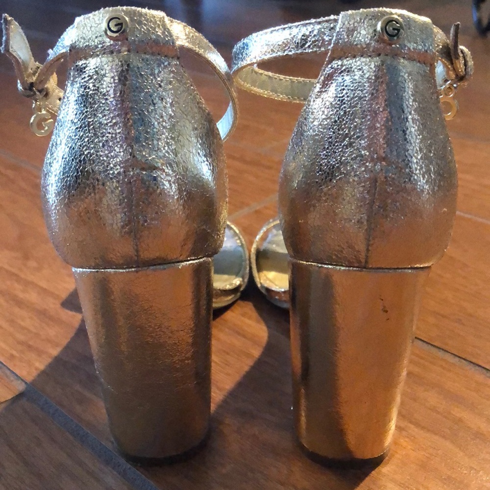 Guess Gold Block Heels - Picture 6 of 11